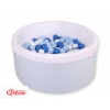Bällebad aus Minkystoff mit Bällen 200st - blau