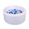 Bällebad aus Minkystoff mit Bällen 200st - blau