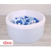 Bällebad aus Minkystoff mit Bällen 200st - blau