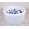 Bällebad aus Minkystoff mit Bällen 200st - blau