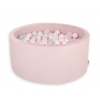 Bällebad aus Minkystoff mit Bällen 200st- blush