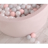 Bällebad aus Minkystoff mit Bällen 200st- blush