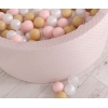 Bällebad aus Minkystoff mit Bällen 200st- blush