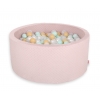 Bällebad aus Minkystoff mit Bällen 200st- blush