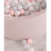 Bällebad aus Minkystoff mit Bällen 200st- blush
