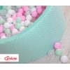 Bällebad aus Minkystoff mit Bällen 200st - minze