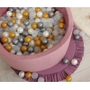 Bällebad aus Minkystoff mit Bällen 200st- pastellviolett