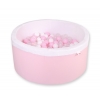 Bällebad aus Minkystoff mit Bällen 200st - rosa