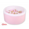 Bällebad aus Minkystoff mit Bällen 200st - rosa