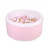 Bällebad aus Minkystoff mit Bällen 200st - rosa