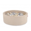 Bällebad Beige Minkystoff Höhe 30 cm 200st Bällen