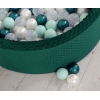 Bällebad für Baby aus Minkystoff Höhe 30 cm mit Bällen 200st- flaschengrün