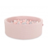 Bällebad für Baby Höhe 30 cm Minkystoff mit Bällen 200st- blush