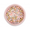 Bällebad für Baby Höhe 30 cm Minkystoff mit Bällen 200st- blush