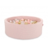 Bällebad für Baby Höhe 30 cm Minkystoff mit Bällen 200st- blush