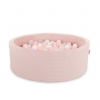Bällebad für Baby Höhe 30 cm Minkystoff mit Bällen 200st- blush