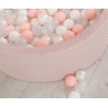 Bällebad für Baby Höhe 30 cm Minkystoff mit Bällen 200st- blush