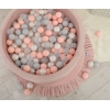 Bällebad für Baby Höhe 30 cm Minkystoff mit Bällen 200st- blush