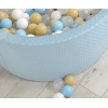 Bällebad für Babys 90 x 40 cm Minky mit Bällen 200st- misty blue