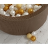 Bällebad für Babys 90 x 40 cm Minky mit Bällen 200st- Schokoladen
