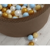 Bällebad für Babys 90 x 40 cm Minky mit Bällen 200st- Schokoladen