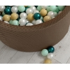 Bällebad für Babys 90 x 40 cm Minky mit Bällen 200st- Schokoladen