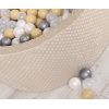 Bällebad für Babys 90 x 40 cm Minky mit Bällen 300st - beige