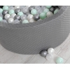 Bällebad für Babys 90 x 40 cm Minky mit Bällen 300st - dunkelgrau