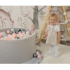 Bällebad für Babys 90 x 40 cm Minky mit Bällen 300st - flaschengrün