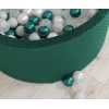 Bällebad für Babys 90 x 40 cm Minky mit Bällen 300st - flaschengrün