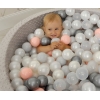 Bällebad für Babys 90 x 40 cm Minky mit Bällen 300st - flaschengrün