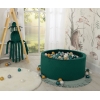 Bällebad für Babys 90 x 40 cm Minky mit Bällen 300st - flaschengrün