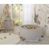 Bällebad für Babys 90 x 40 cm Minky mit Bällen 300st - grau