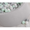 Bällebad für Babys 90 x 40 cm Minky mit Bällen 300st - grau