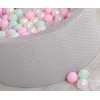 Bällebad für Babys 90 x 40 cm Minky mit Bällen 300st - grau