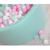 Bällebad für Babys 90 x 40 cm Minky mit Bällen 300st - minze