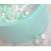 Bällebad für Babys 90 x 40 cm Minky mit Bällen 300st - minze