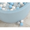 Bällebad für Babys 90 x 40 cm Minky mit Bällen 300st - misty blue