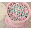 Bällebad für Babys 90 x 40 cm Minky mit Bällen 300st - rosa