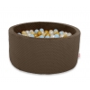 Bällebad für Babys 90 x 40 cm Minky mit Bällen 300st - schokoladen