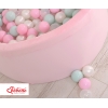 Bällebad für Mädchen Minkystoff Bällepool mit bunten Bällen 200st - rosa