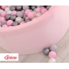 Bällebad für Mädchen Minkystoff Bällepool mit bunten Bällen 200st - rosa