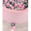 Bällebad für Mädchen Minkystoff Bällepool mit bunten Bällen 200st - rosa