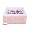 Bällebad minky mit Bällen 200st - Ballerinen rosa
