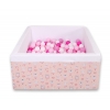 Bällebad minky mit Bällen 200st - Ballerinen rosa