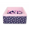 Bällebad minky mit Bällen 200st - blaue Hasen