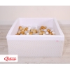 Bällebad minky mit Bällen 200st - goldene Sternchen
