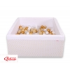 Bällebad minky mit Bällen 200st - goldene Sternchen