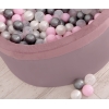 Bällebad aus Minkystoff mit Bällen 200st - Pastellviolett
