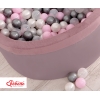 Bällebad aus Minkystoff mit Bällen 200st - Pastellviolett
